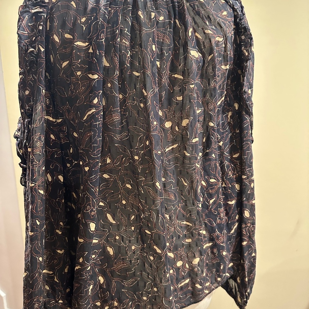 Floral Black Blouse